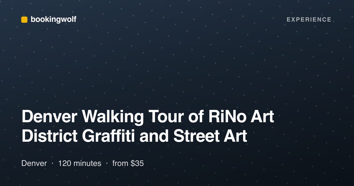 Denver Walking Tour of RiNo Art District Graffiti and Street Art