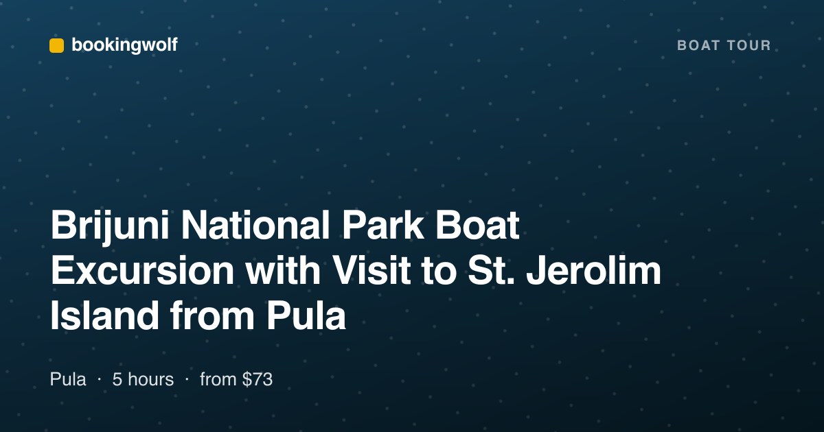 Brijuni National Park Boat Excursion with Visit to St. Jerolim Island from Pula