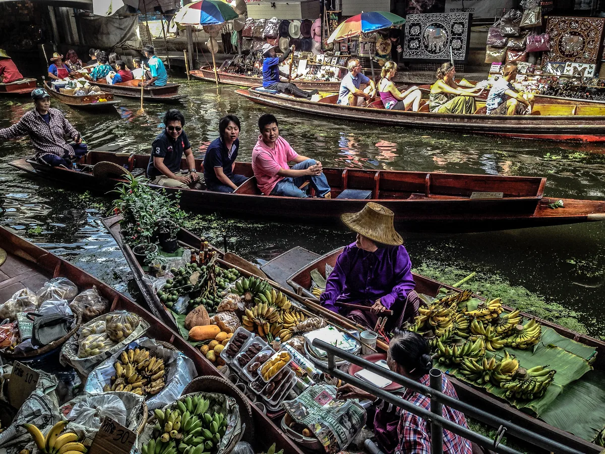 Bangkok Floating and Railway Market, Coconut Sugar Farm and Salt Fields Tour with Optional Luxury