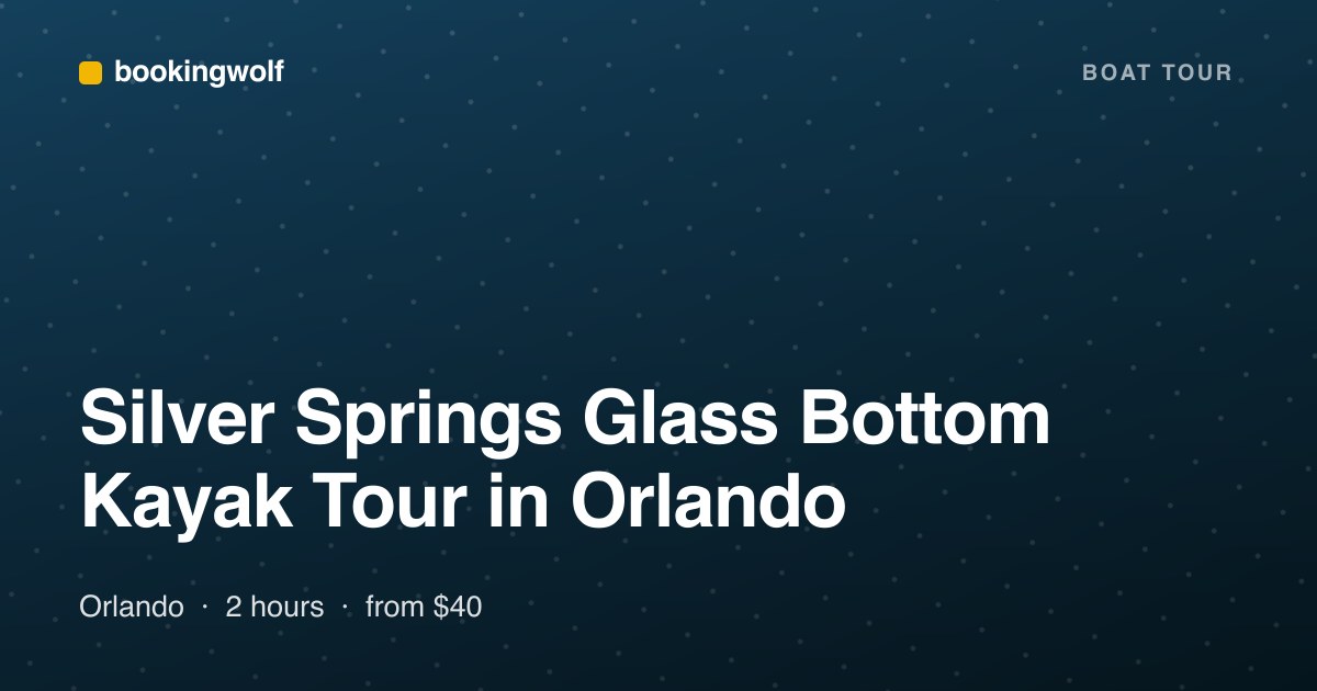 Silver Springs Glass Bottom Kayak Tour in Orlando