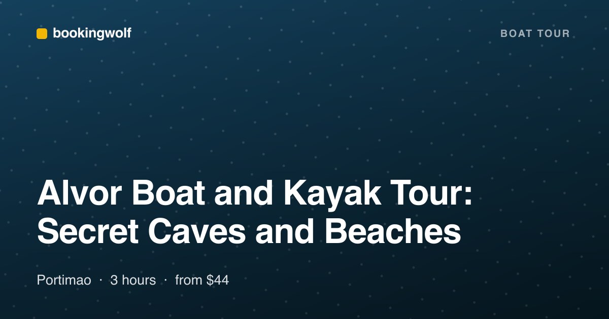 Alvor Boat and Kayak Tour: Secret Caves and Beaches
