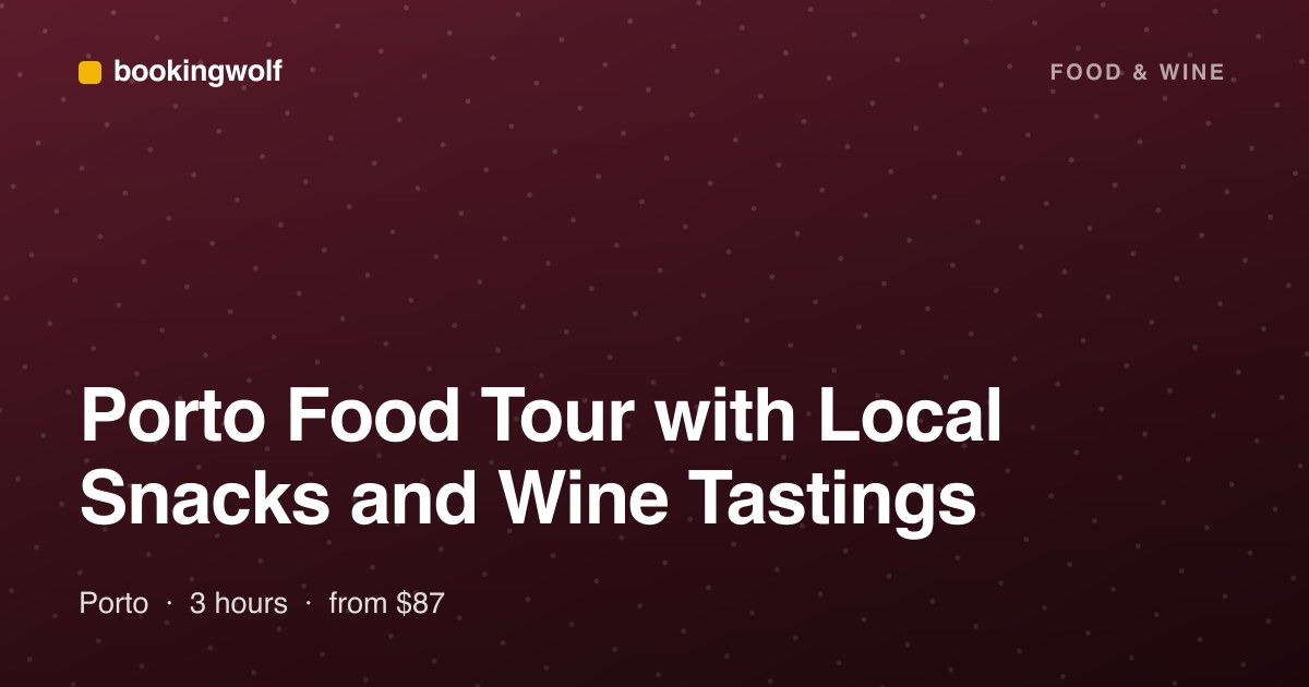 Porto Food Tour with Local Snacks and Wine Tastings