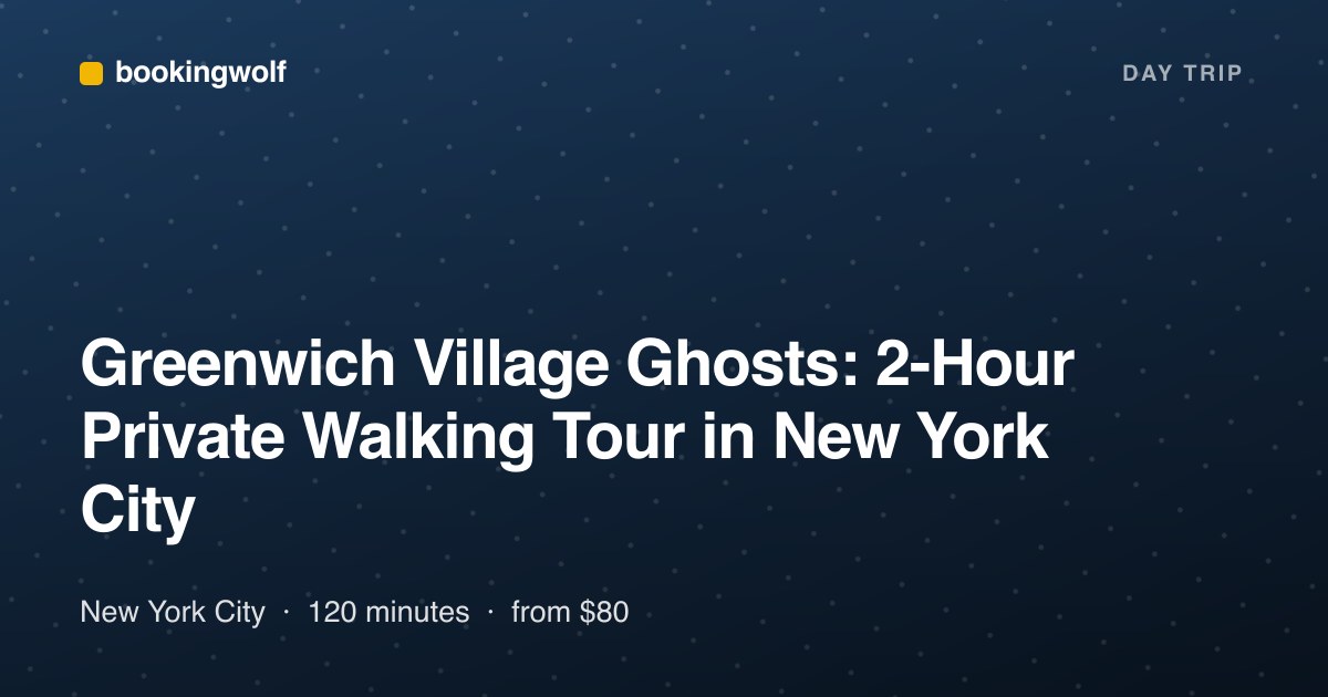 Greenwich Village Ghosts: 2-Hour Private Walking Tour in New York City