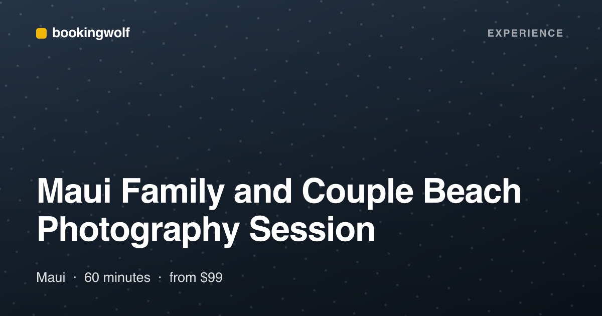 Maui Family and Couple Beach Photography Session
