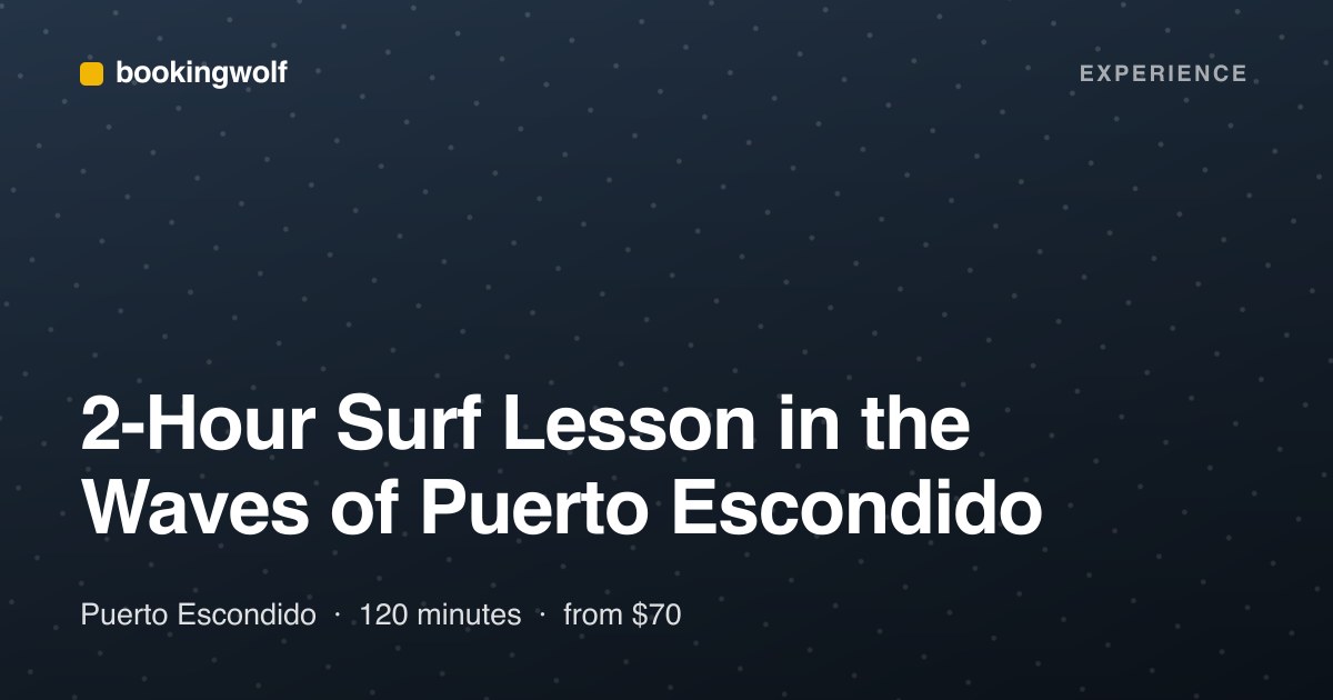 2-Hour Surf Lesson in the Waves of Puerto Escondido