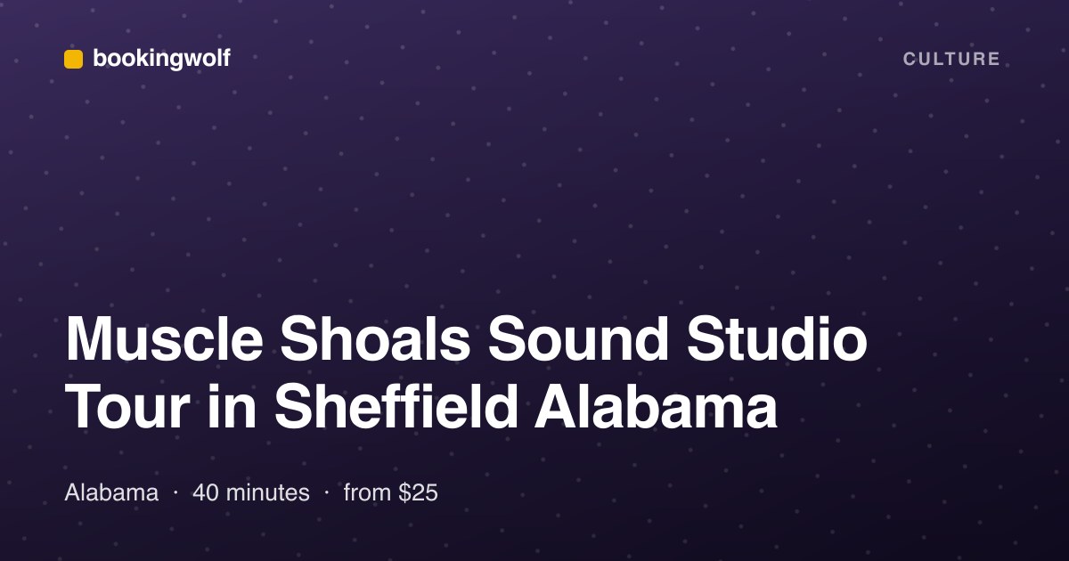 Muscle Shoals Sound Studio Tour in Sheffield Alabama
