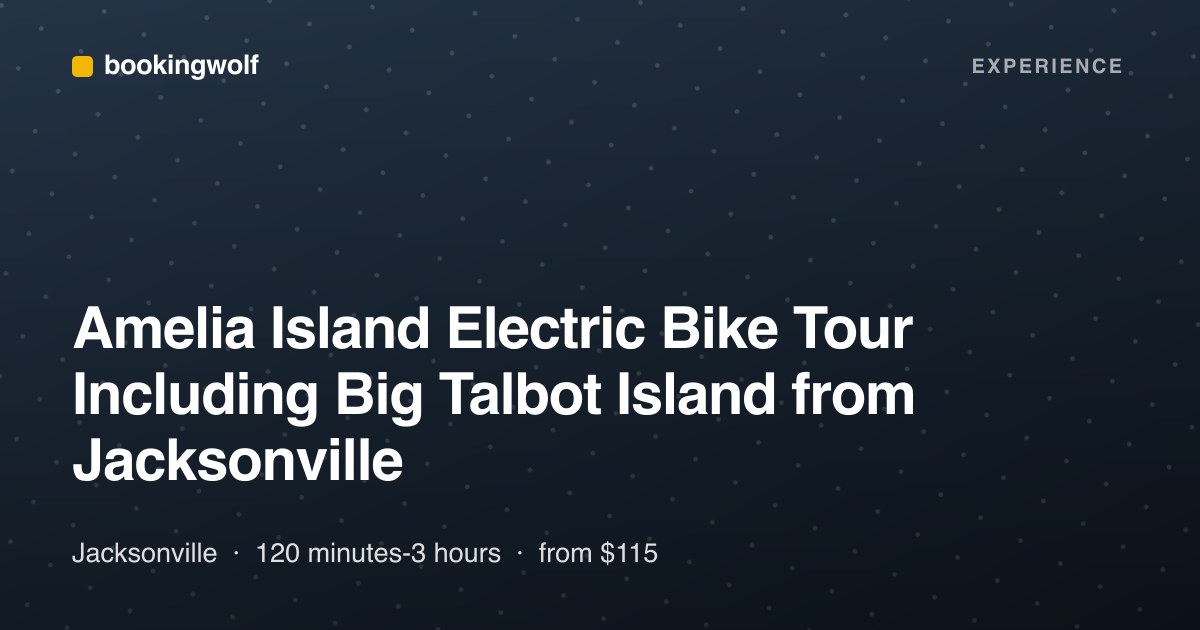 Amelia Island Electric Bike Tour Including Big Talbot Island from Jacksonville