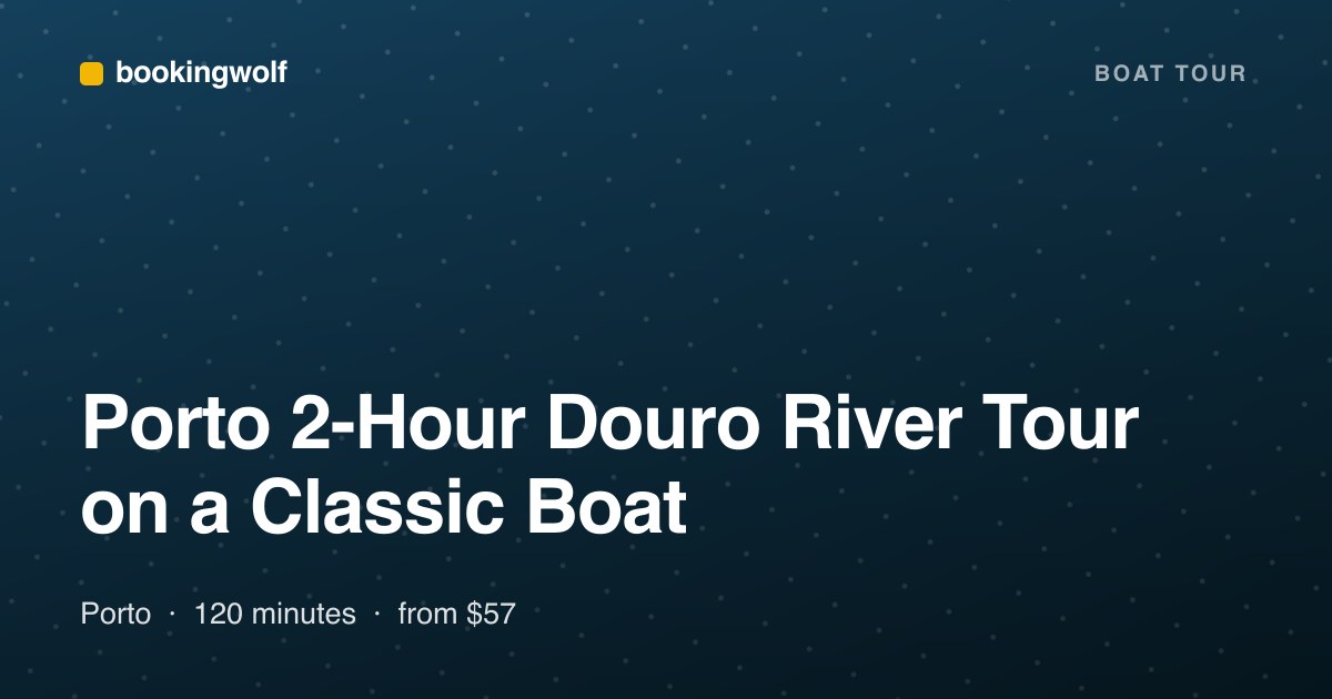 Porto 2-Hour Douro River Tour on a Classic Boat