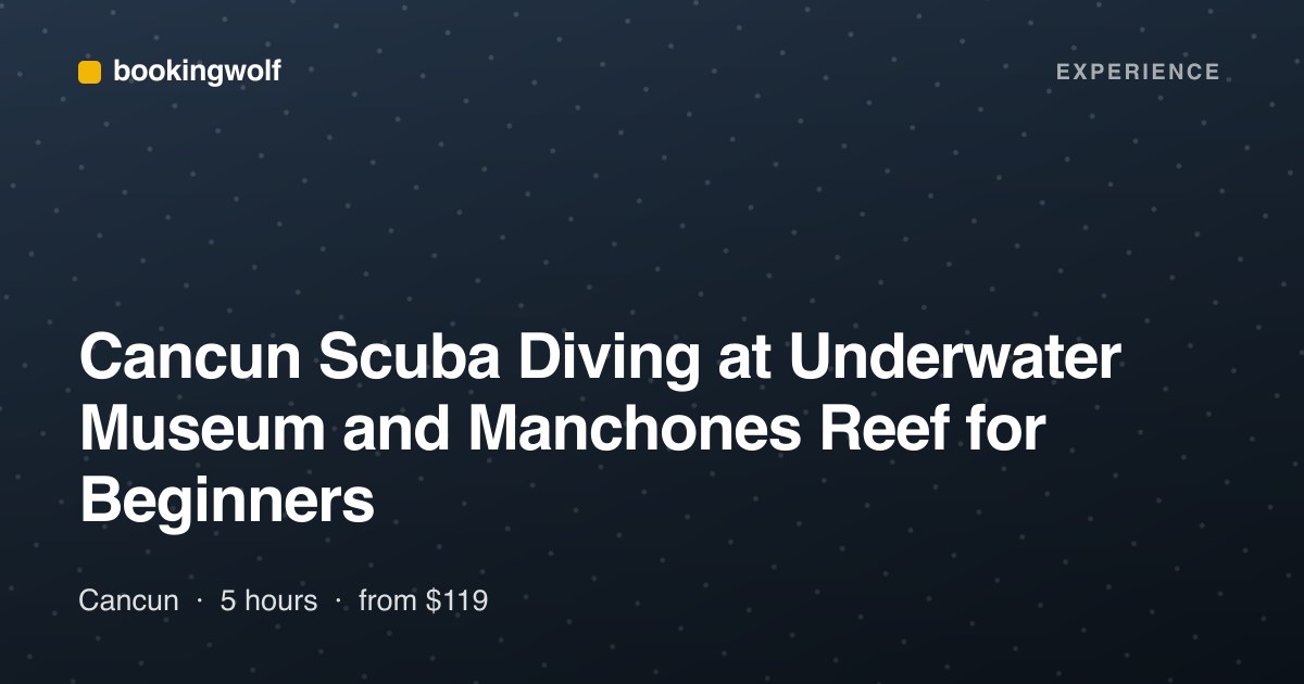 Cancun Scuba Diving at Underwater Museum and Manchones Reef for Beginners