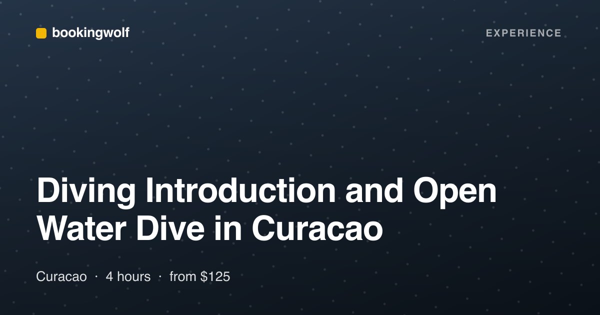 Diving Introduction and Open Water Dive in Curacao
