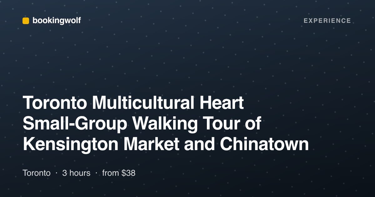 Toronto Multicultural Heart Small-Group Walking Tour of Kensington Market and Chinatown